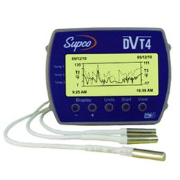 温度データロガー DVT4 (4チャンネル、グラフ表示機能付き)