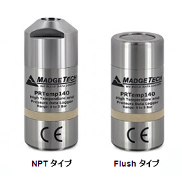 温度・圧力データロガー PRTemp140 (温度・圧力 2チャンネル、高精度、耐熱・耐圧防水、ISO/IEC17025校正証明書付)