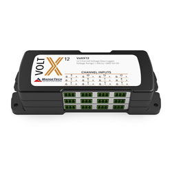 電圧データロガー VoltX-16 (直流、16チャンネル、校正証明書付)