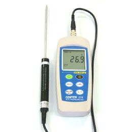 デジタル温度計 CENTER 370 (防水、高精度、校正証明書付き)